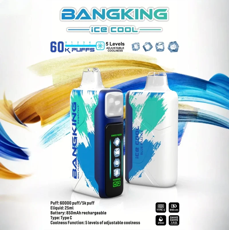 一次性電子煙｜Bang King Ice Cool 60000 藍莓冰口味