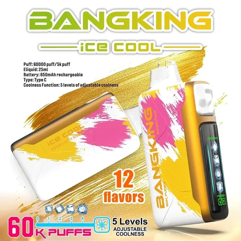 一次性電子煙｜Bang King Ice Cool 60000 酸甜多汁果凍口味