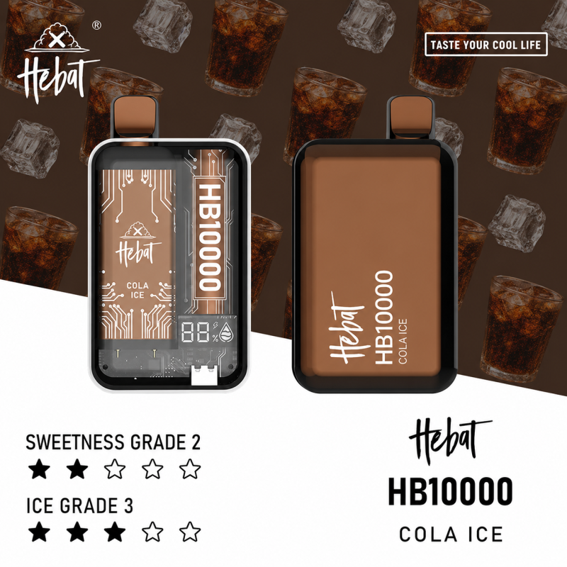 一次性電子煙｜HEBAT 喜貝 10000口 可樂冰口味