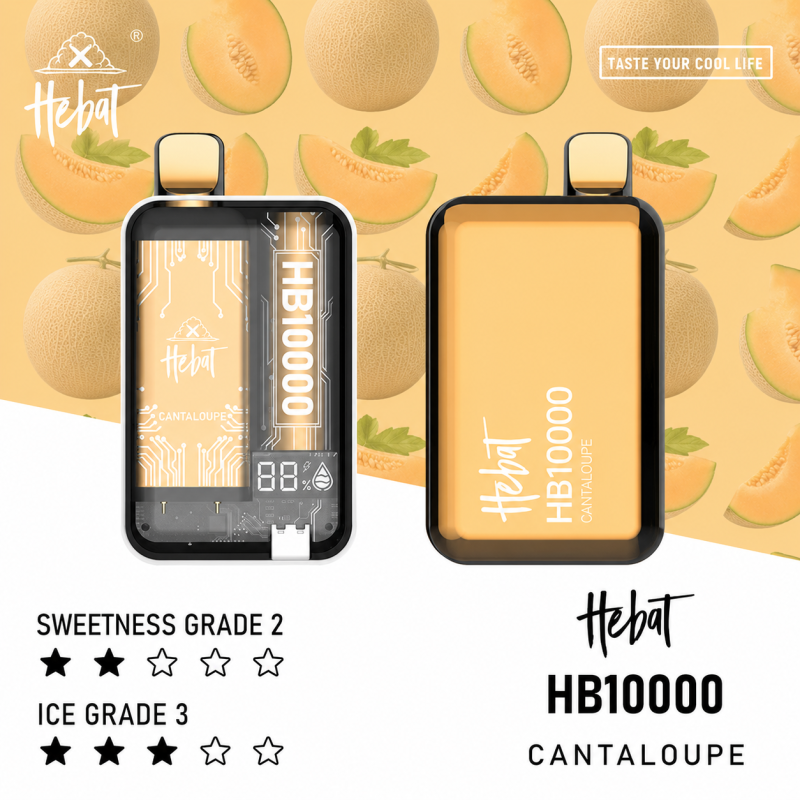 一次性電子煙｜HEBAT 喜貝 10000口 哈密瓜口味