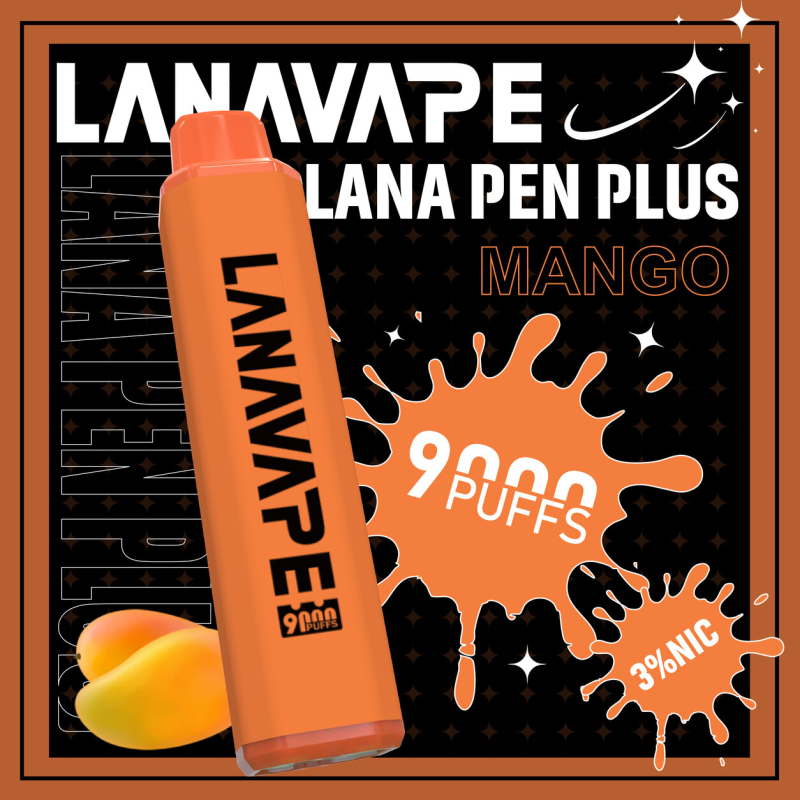 一次性電子煙｜LANA PEN PLUS 9000口 芒果