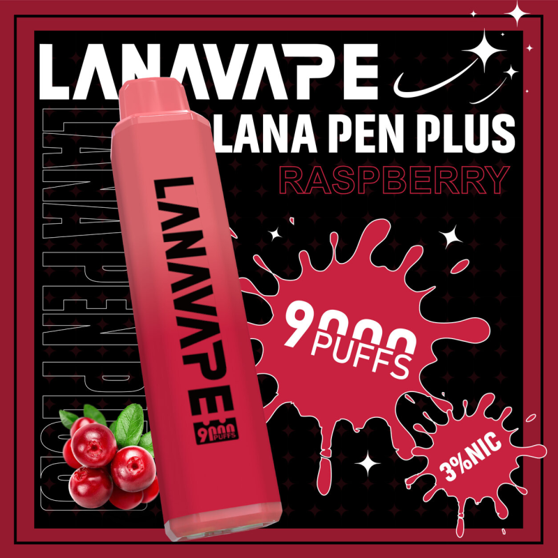 一次性電子煙｜LANA PEN PLUS 9000口 覆盆子