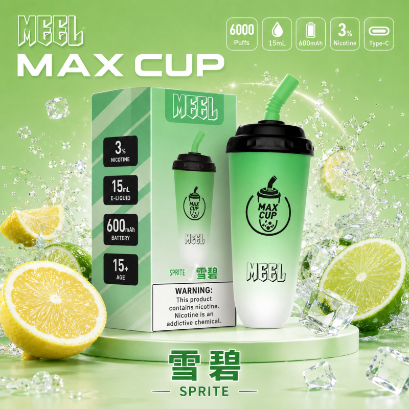 一次性電子煙｜MEEL Max Cup 奶茶杯 雪碧口味