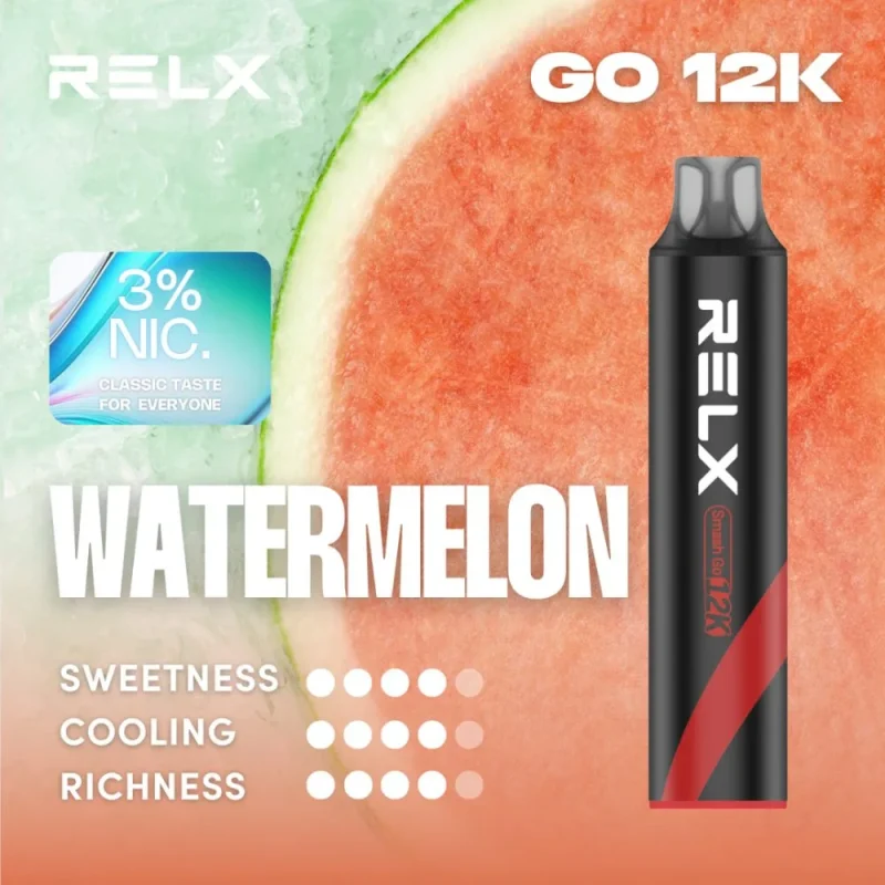 一次性電子煙｜RELX 悅刻 Smash Go 黑條 西瓜口味