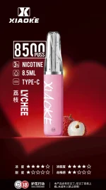 一次性電子煙｜XIAOKE 梟客 8500口 荔枝口味