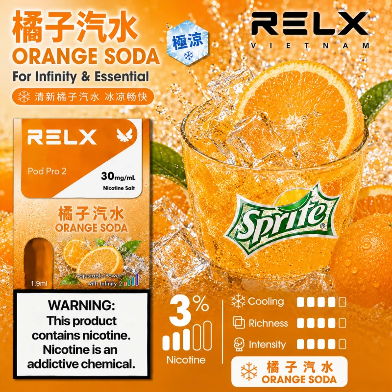 替換式煙彈｜RELX Infinity 2 煙彈 橘子汽水