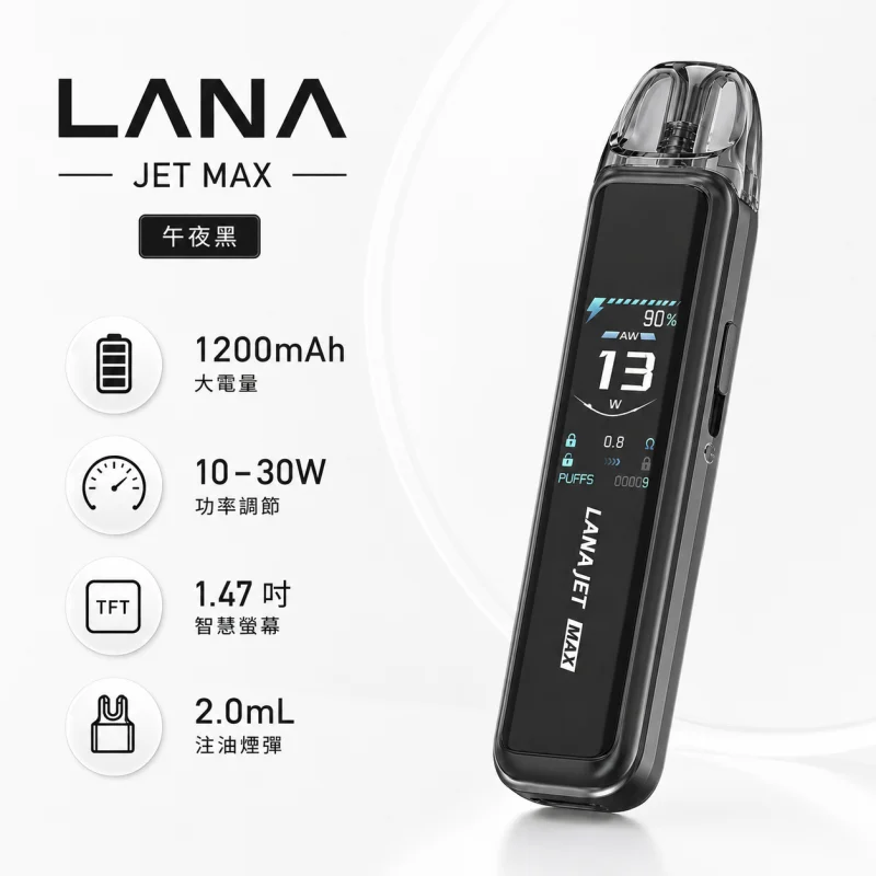 注油式主機｜LANA JET MAX 注油套裝 午夜黑